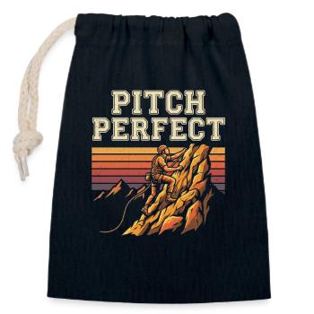 Pitch Perfect Klettern Bergsteigen - Verschließbarer Geschenkbeutel aus Baumwolle (14x20cm) - Navy - Vorne