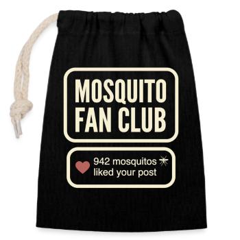 Mosquito Fan Club 942 Mosquitos - Verschließbarer Geschenkbeutel aus Baumwolle (14x20cm) - Schwarz - Vorne