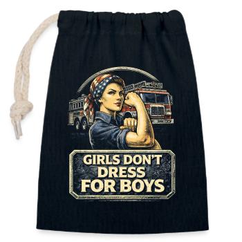 Feminism Feminist Feminist - Closable cotton gift bag (14x20cm) - navy - Front