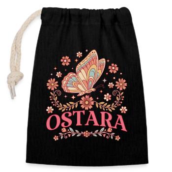 Ostara-Segnungen Kind, frohe Ostern Ostara - Verschließbarer Geschenkbeutel aus Baumwolle (14x20cm) - Schwarz - Vorne