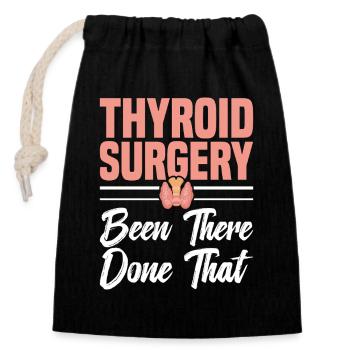 Articles pour la chirurgie d’ablation de la thyroïde Réparation de la thyroïde - Sac cadeau en coton avec cordon (14 x 20 cm) - noir - Devant
