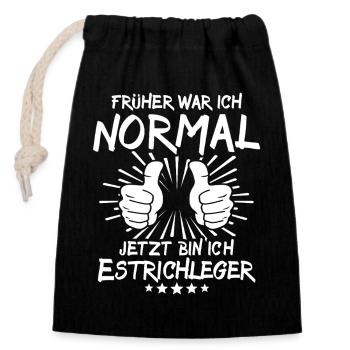 Screed layer - Closable cotton gift bag (14x20cm) - black - Front