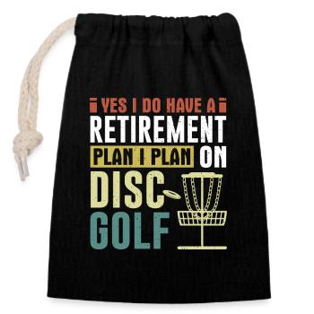 Cadeaux de disc golf Disc Golf - Sac cadeau en coton avec cordon (14 x 20 cm) - noir - Devant