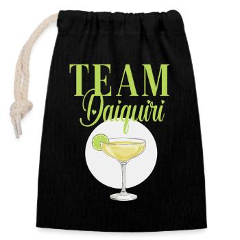 Équipe de cocktails de soirée de jeune fille Daiquiri - Sac cadeau en coton avec cordon (14 x 20 cm) - noir - Devant