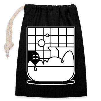 Tub Thug - Verschließbarer Geschenkbeutel aus Baumwolle (14x20cm) - Schwarz - Vorne