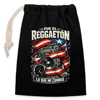 Porto Rico Fue El Reggaeton Lo Que Me Changed - Sac cadeau en coton avec cordon (14 x 20 cm) - noir - Devant