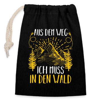 Hunting Hunting Huntsman Hunters - Closable cotton gift bag (14x20cm) - black - Front