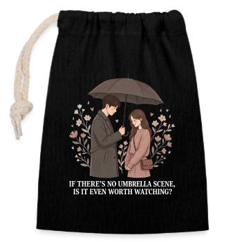 K-Drama Produits dérivés Coréens K-Pop Drame - Sac cadeau en coton avec cordon (14 x 20 cm) - noir - Devant