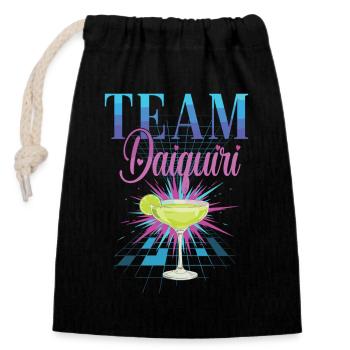 Équipe de cocktails de soirée de jeune fille Daiquiri - Sac cadeau en coton avec cordon (14 x 20 cm) - noir - Devant
