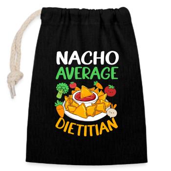 Diet Dietician - Closable cotton gift bag (14x20cm) - black - Front