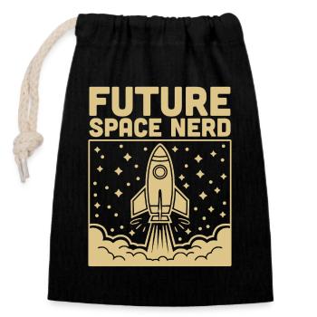 Futur lancement de fusée spatiale pour passionnés de l’espace - Sac cadeau en coton avec cordon (14 x 20 cm) - noir - Devant