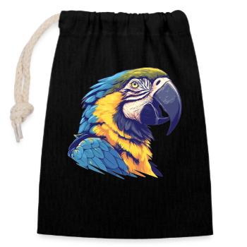 L’ère de l’ara - Sac cadeau en coton avec cordon (14 x 20 cm) - noir - Devant