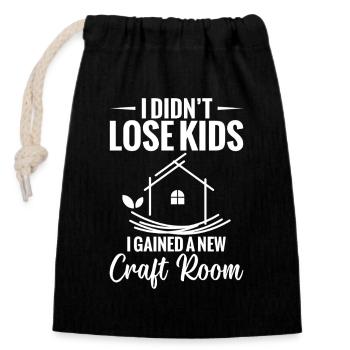 Empty Nester Syndrom High School Grad Empty Nest - Closable cotton gift bag (14x20cm) - black - Front