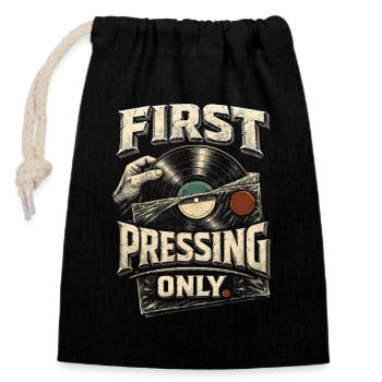 Disques vinyles de collection Vinyl : premier pressage uniquement - Sac cadeau en coton avec cordon (14 x 20 cm) - noir - Devant