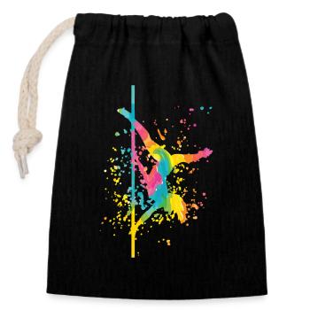 Pole Dance Bar Fitness Femmes Pole Danse - Sac cadeau en coton avec cordon (14 x 20 cm) - noir - Devant
