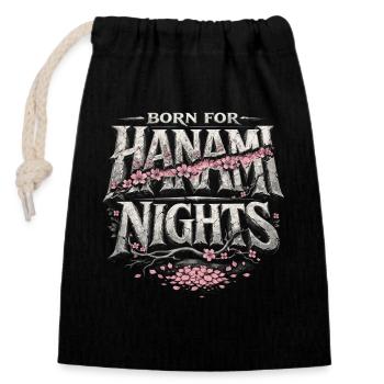 Cherry Blossom Sakura Cherry Blossom - Closable cotton gift bag (14x20cm) - black - Front