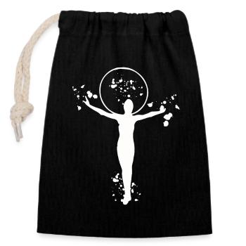 Gymnastics Hoops Rhythmic Gymnastics - Closable cotton gift bag (14x20cm) - black - Front