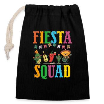 Fierté du Mexique & Maison Drapeau du Mexique - Sac cadeau en coton avec cordon (14 x 20 cm) - noir - Devant