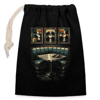 Disques vinyles de collection Vinyl Vinyl Collections - Sac cadeau en coton avec cordon (14 x 20 cm) - noir - Devant