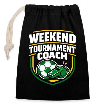 Fußballtraining Jugend-sport-trainer - Verschließbarer Geschenkbeutel aus Baumwolle (14x20cm) - Schwarz - Vorne