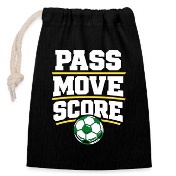 Fußballtraining Jugend-sport-trainer - Verschließbarer Geschenkbeutel aus Baumwolle (14x20cm) - Schwarz - Vorne