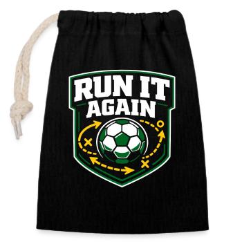 Fußballtraining Jugend-sport-trainer - Verschließbarer Geschenkbeutel aus Baumwolle (14x20cm) - Schwarz - Vorne