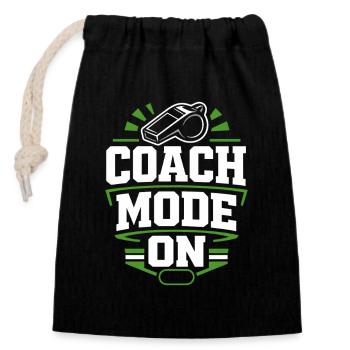 Fußballtraining Jugend-sport-trainer - Verschließbarer Geschenkbeutel aus Baumwolle (14x20cm) - Schwarz - Vorne