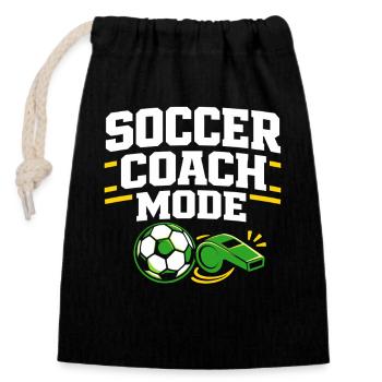 Fußballtraining Jugend-sport-trainer - Verschließbarer Geschenkbeutel aus Baumwolle (14x20cm) - Schwarz - Vorne