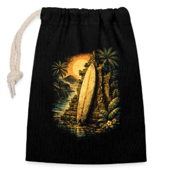 Bali Tour - Closable cotton gift bag (14x20cm) - black - Front
