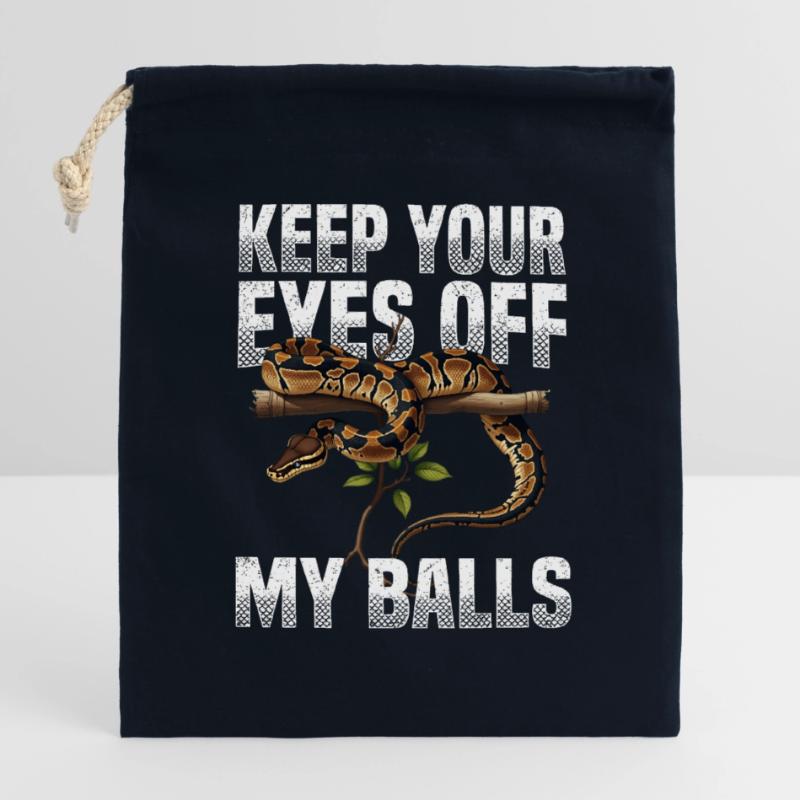 Python roi Serpents Amateurs de terrarium Python Sac cadeau en coton avec cordon (14 x 20 cm)