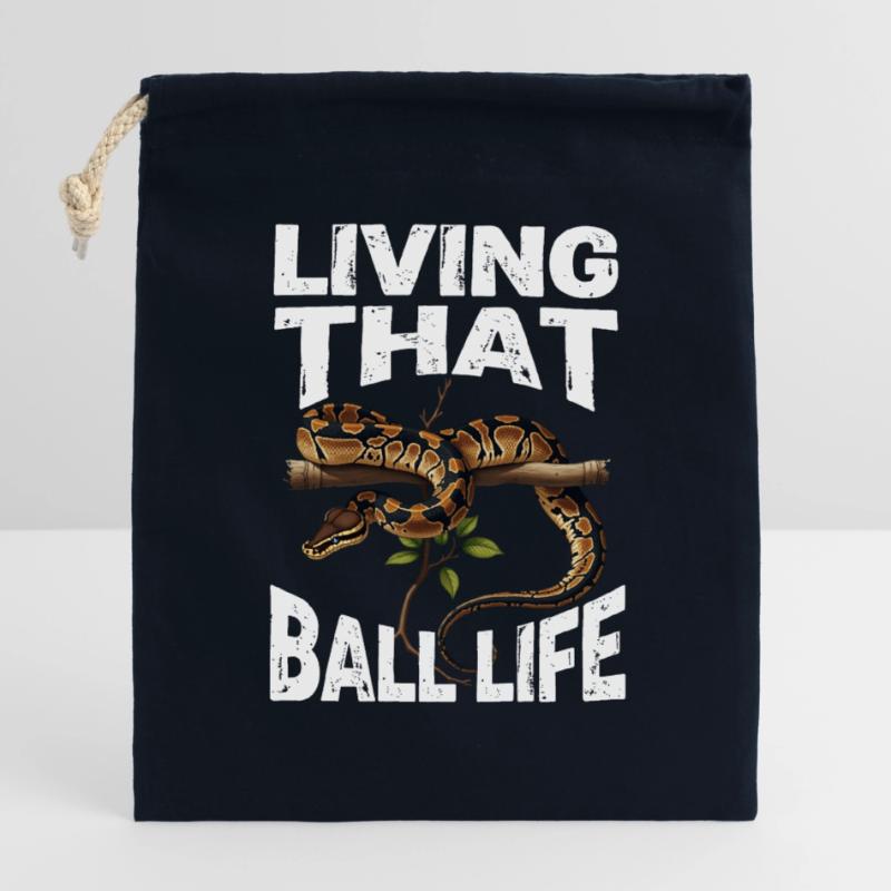 Python roi Serpents Amateurs de terrarium Python Sac cadeau en coton avec cordon (14 x 20 cm)