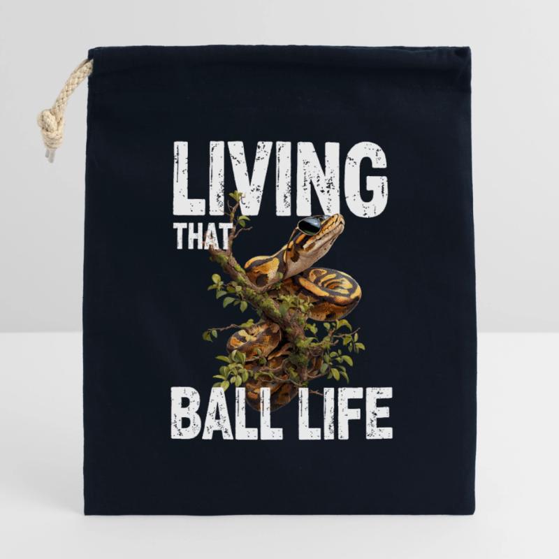 Python roi Serpents Amateurs de terrarium Python Sac cadeau en coton avec cordon (14 x 20 cm)