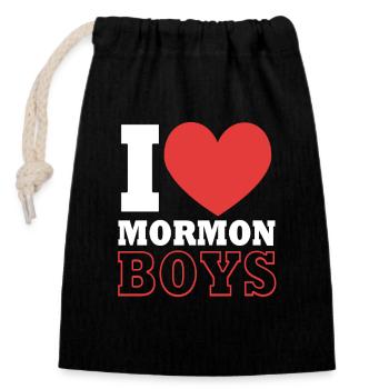 Mormon Boys - Closable cotton gift bag (14x20cm) - black - Front