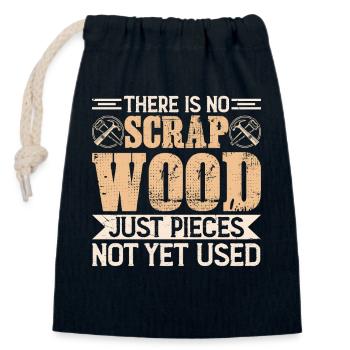 There Is No Scrap Wood - Verschließbarer Geschenkbeutel aus Baumwolle (14x20cm) - Navy - Vorne