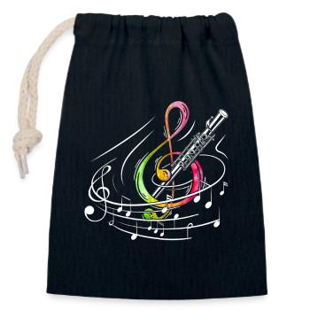 Marimbiste Musicien de percussion de pratique - Sac cadeau en coton avec cordon (14 x 20 cm) - bleu marine - Devant