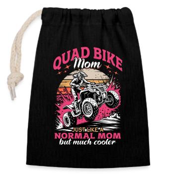 Quad ATV Femme Fille Quad Quad - Sac cadeau en coton avec cordon (14 x 20 cm) - noir - Devant