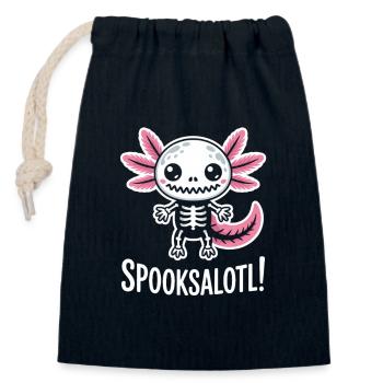 Süßes Spuk-Skelett mit Flügeln - Verschließbarer Geschenkbeutel aus Baumwolle (14x20cm) - Navy - Vorne