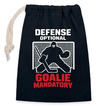 Hockey Goalie Geschenk Goalie Life Hockey Goalie - Verschließbarer Geschenkbeutel aus Baumwolle (14x20cm) - Navy - Vorne