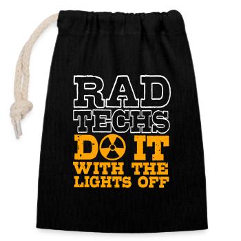 MRI Radiologist Radiology Rad Tech X-ray - Closable cotton gift bag (14x20cm) - black - Front