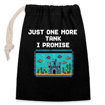 Diction du joueur d’aquarium - Sac cadeau en coton avec cordon (14 x 20 cm) - noir - Devant