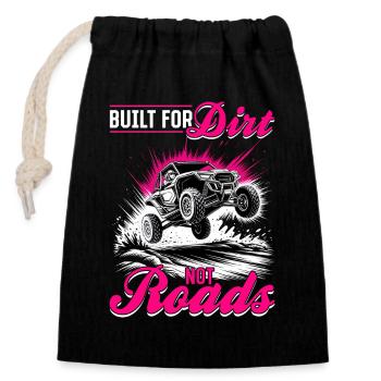 UTV Off Road Girl Woman 4 Wheeler Side by side - Verschließbarer Geschenkbeutel aus Baumwolle (14x20cm) - Schwarz - Vorne