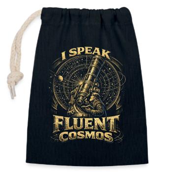 Astronomie Astronom I Speak Fluent Cosmos - Verschließbarer Geschenkbeutel aus Baumwolle (14x20cm) - Navy - Vorne