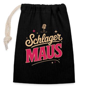 Schlager Maus Party Crew JGA Frauen Schlagermaus - Closable cotton gift bag (14x20cm) - black - Front