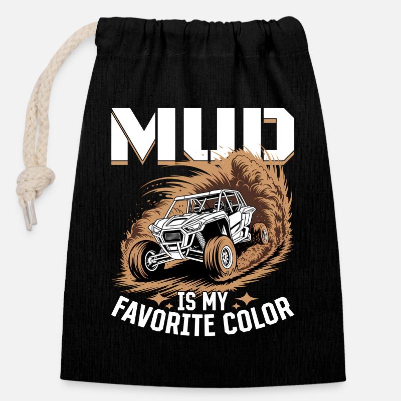 UTV Off Road Boy Men 4 Wheeler Side by side - Verschließbarer Geschenkbeutel aus Baumwolle (14x20cm) - Schwarz