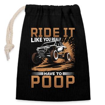 UTV Off Road Boy Men 4 Wheeler Side by side - Verschließbarer Geschenkbeutel aus Baumwolle (14x20cm) - Schwarz - Vorne