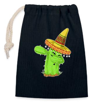Dabbing Cactus Mexikanisches Hemd - Verschließbarer Geschenkbeutel aus Baumwolle (14x20cm) - Navy - Vorne