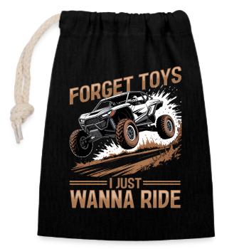 UTV Off Road Boy Men 4 Wheeler Side by side - Verschließbarer Geschenkbeutel aus Baumwolle (14x20cm) - Schwarz - Vorne