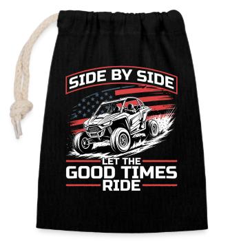 UTV Off Road Boy Men 4 Wheeler Side by side - Verschließbarer Geschenkbeutel aus Baumwolle (14x20cm) - Schwarz - Vorne