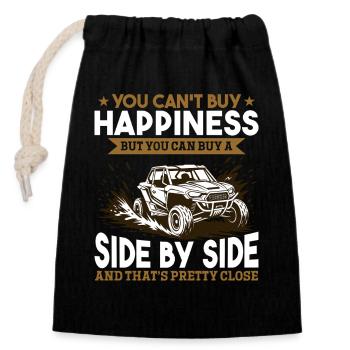UTV Tout-Terrain Boy Men 4 Wheels Side by Side - Sac cadeau en coton avec cordon (14 x 20 cm) - noir - Devant