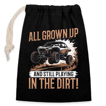 UTV Off Road Boy Men 4 Wheeler Side by side - Verschließbarer Geschenkbeutel aus Baumwolle (14x20cm) - Schwarz - Vorne